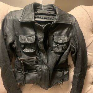 Black Leather Women's Jacket